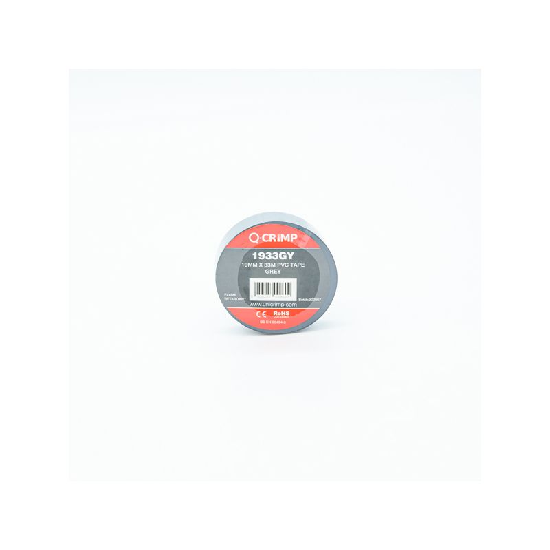 UNICRIMP ELECTRICIANS TAPE 19mm x 33m GREY 1933GY