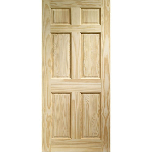 XL 6 PANEL CLEAR PINE DOOR 1981 x 762 x 35mm (30") CPIN6P30