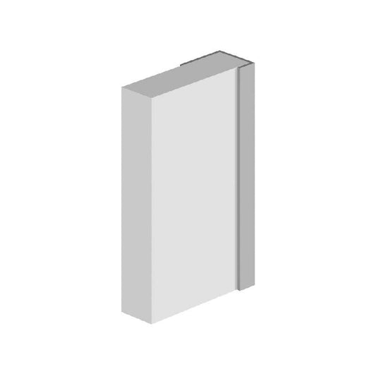 MULTIPANEL MPECSA WALL PANEL PROFILE FOR PLY CORE END CAP PROFILE TYPE C SATIN SILVER