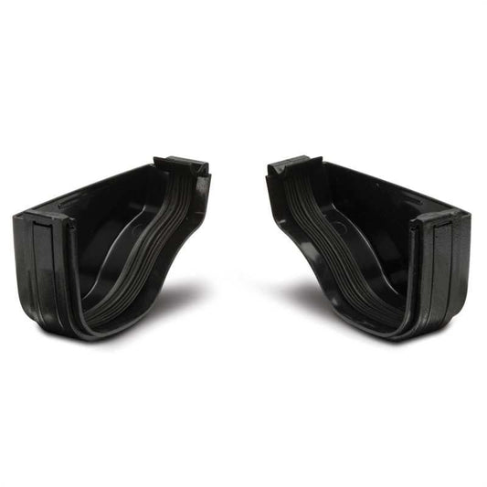 POLYPIPE ELEGANCE CAST IRON OGEE GUTTER STOP END EXTERNAL LEFT HAND CIROG07B BLACK
