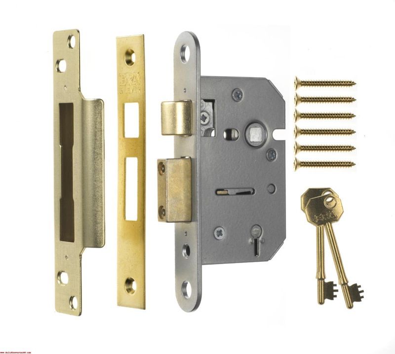 ERA 5 LEVER VISCOUNT SASHLOCK 63mm BRASS VISI PACK 202-32A