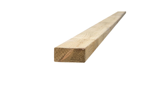 BSW 47 x 100mm x 4.8m SAWN BROWN TREATED HOMEGROWN TIMBER C16 EASED EDGE <45x95> FSC