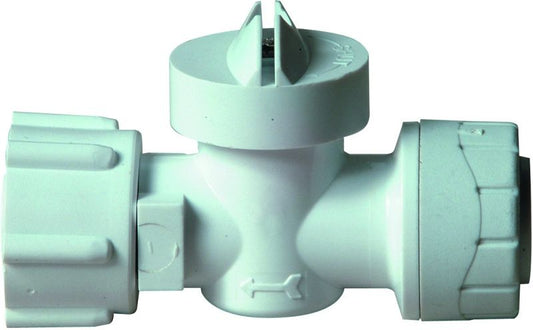 POLYPIPE STRAIGHT SERVICE VALVE 15mm x 1/2" PB6515