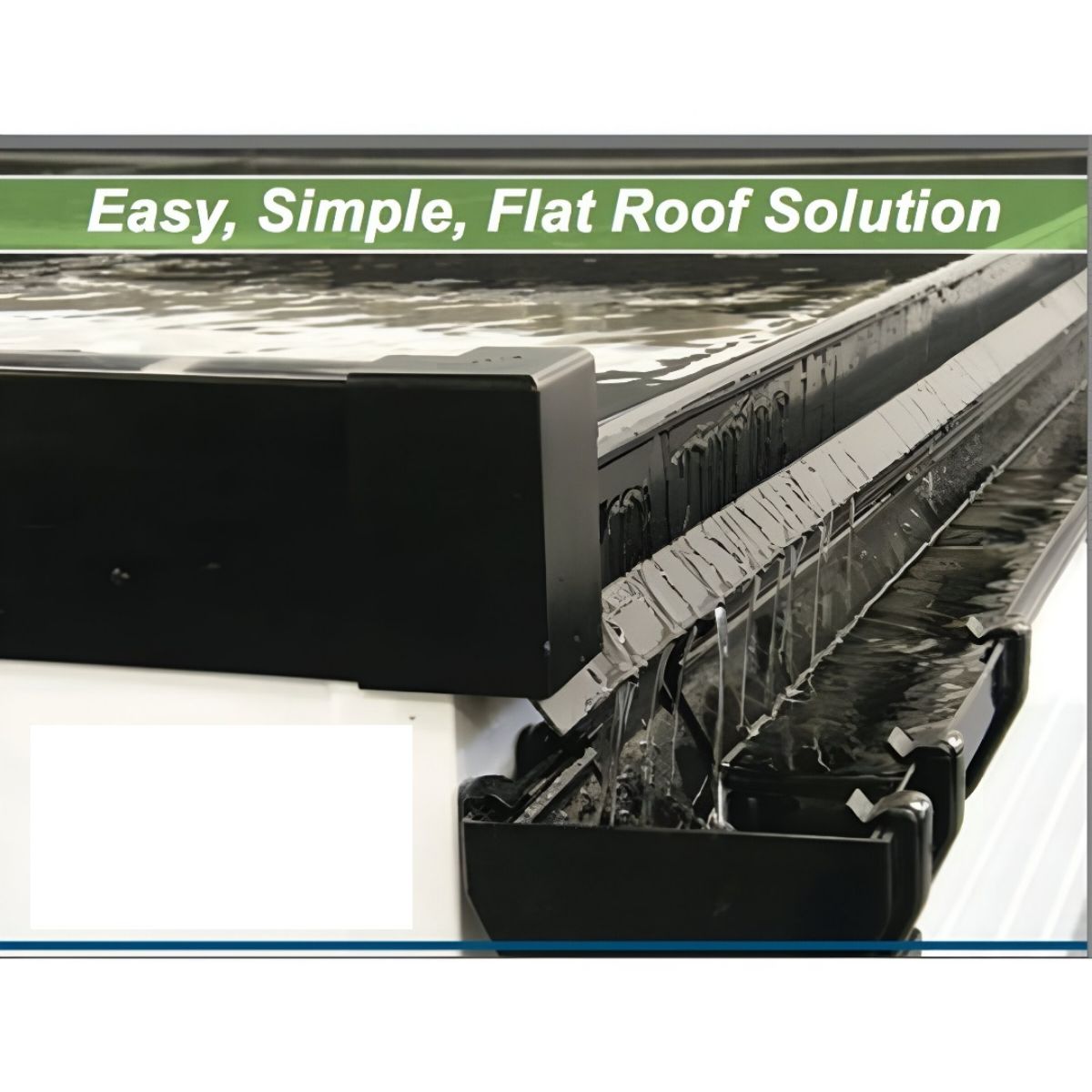 PERMAROOF UPVC EDGE TRIM BLACK 3.5m x 65mm QTEDGE3.5