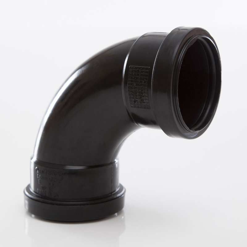 POLYPIPE PUSHFIT SWEPT BEND 50mm x 91.25deg WP52 WP52B BLACK