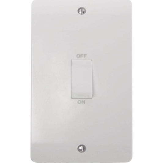 CLICK CMA502 2-GANG SINGLE CKR SWITCHED 45a