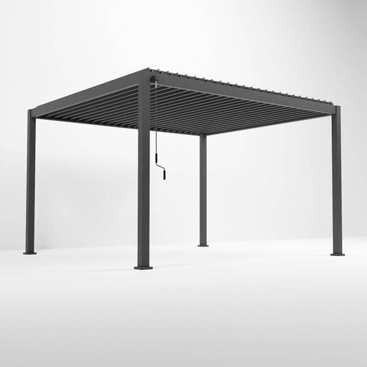 NOVA TITAN ALUMINIUM RECTANGULAR PERGOLA 4 x 3.6m GREY N24034