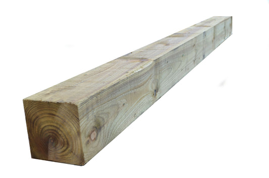 BSW 150 x 150mm x 2.4m SAWN UC3 GREEN TREATED TIMBER UNSEASONED FSC