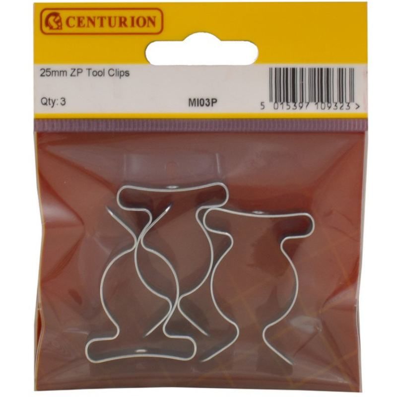 CENTURION MI03P ZINC PLATED 25mm TOOL CLIP PACK