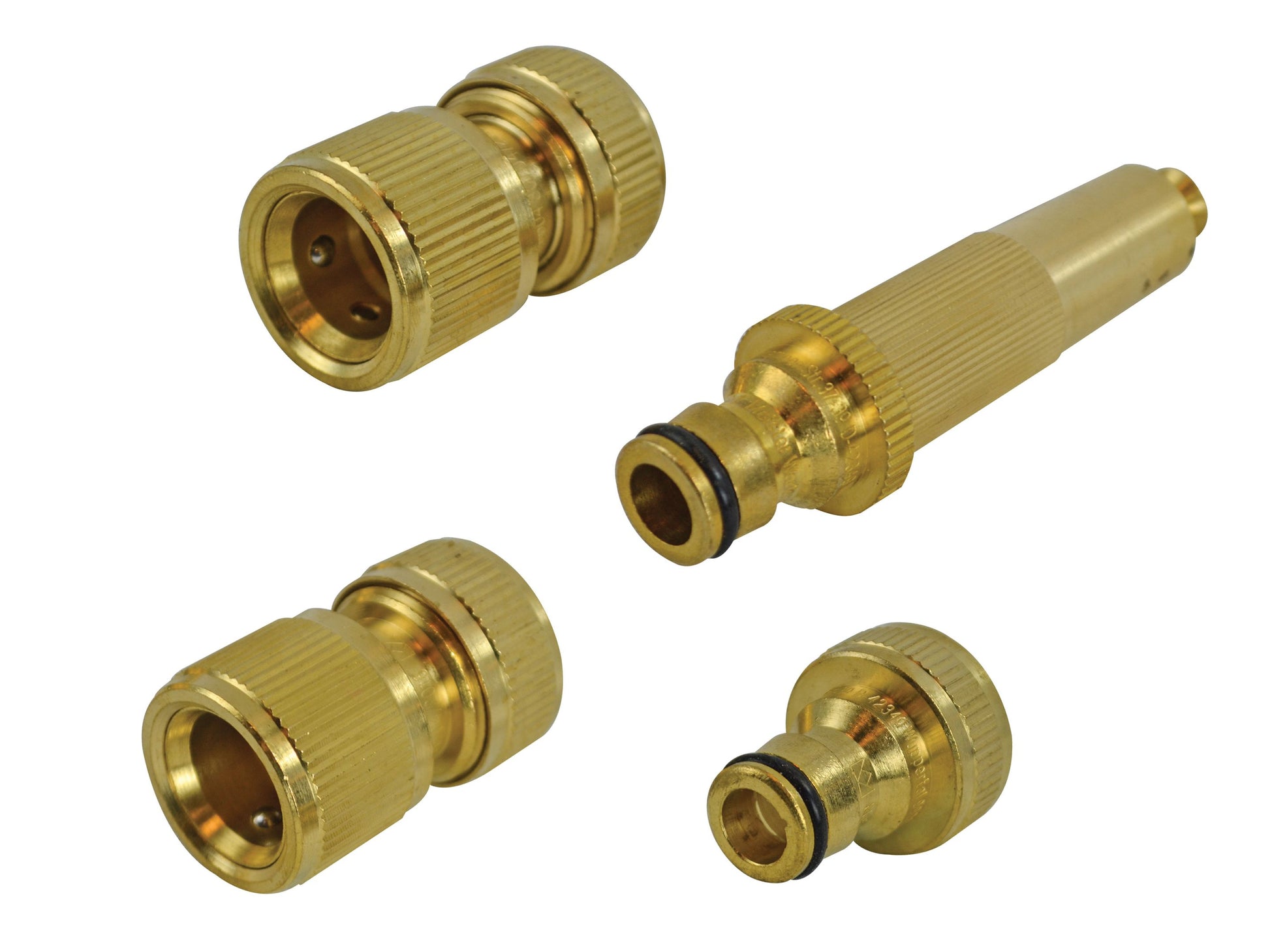 FAITHFULL FAIHOSESET4 BRASS NOZZLE & FITTINGS KIT 1/2" (4 PIECE)