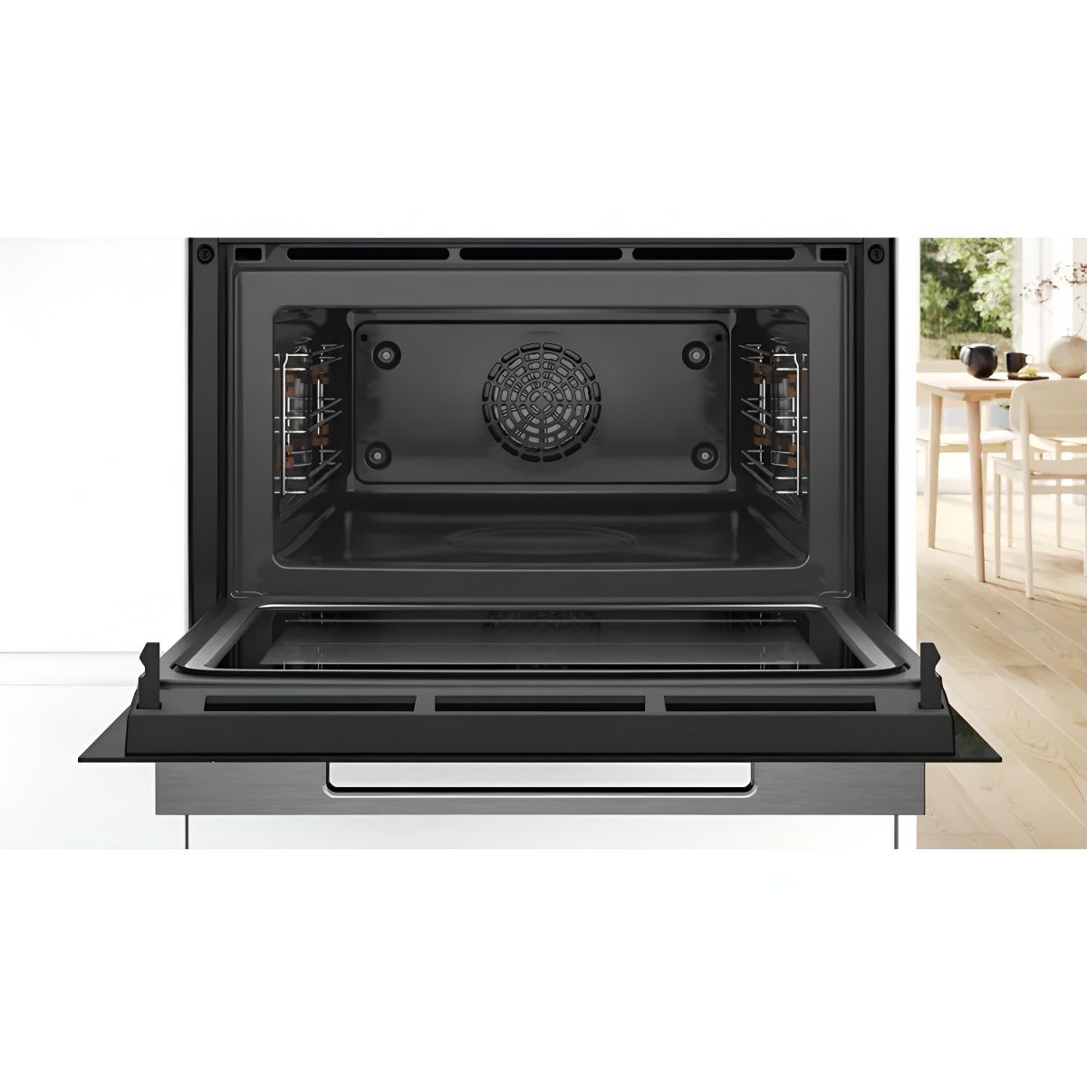BOSCH CMG7241B1B SERIES 8 COMPACT OVEN C/W MICROWAVE 450mm BLACK