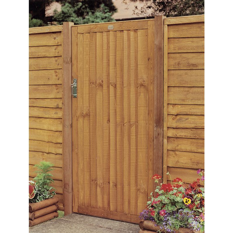 GRANGE SEC6 SIDE ENTRY CLOSEBOARD GATE 0.9 x 1.82m GOLDEN BROWN