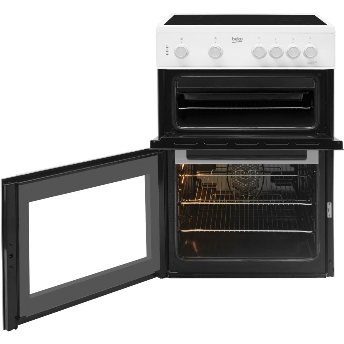 PJH KTC611W BEKO ELECTRIC COOKER WITH CERAMIC HOB 600mm (MOD CONTRACT ONLY)