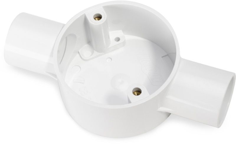 UNIVOLT CB20/2WH CONDUIT THROUGH BOX 20mm WHITE