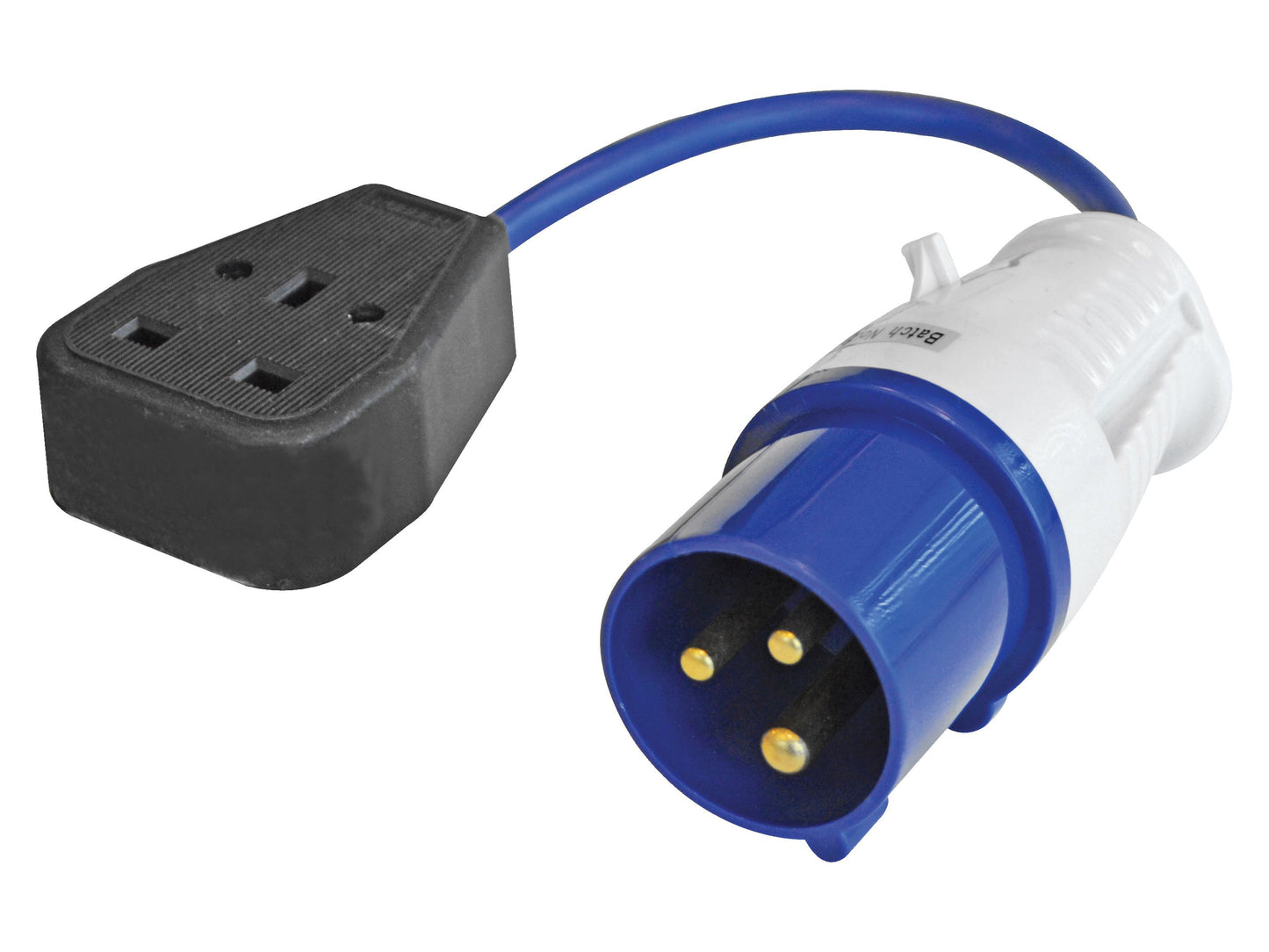 FAITHFULL FPPFLYLEAD 3 PIN PLUG TO 3 PIN SOCKET LEAD 350mm 240v