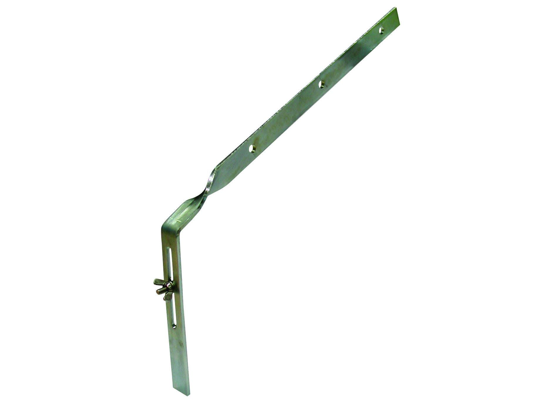 OSMA 0T148 ROUND STEEL ADJUSTABLE SIDE RAFTER BRACKET 0T148G GREY