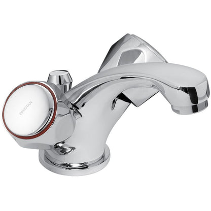 BRISTAN VACBASCMT CLUB BASIN MIXER & POP UP WASTE METAL HEADS CHROME