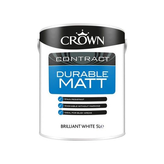 CROWN CONTRACT DURABLE MATT BRILLIANT WHITE 5l 5093047