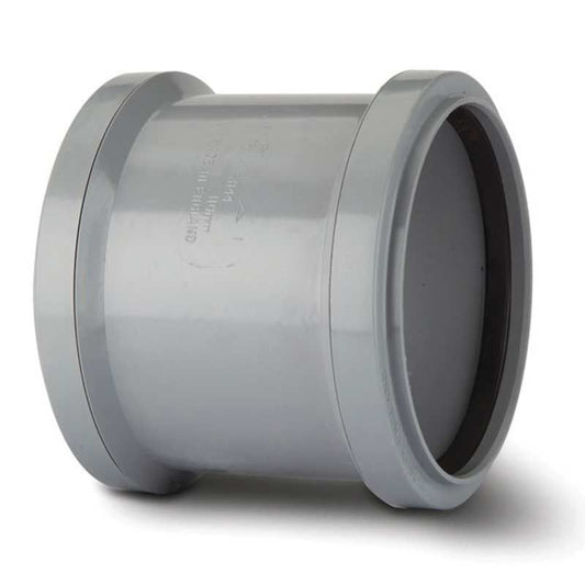 POLYPIPE SOIL DOUBLE SOCKET 110mm SH44 SH44G GREY