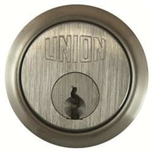UNION RIM CYLINDER (NO KEYS) 1x1 SATIN CHROME JP1X1-SC-2K EZZ437B (OX P)