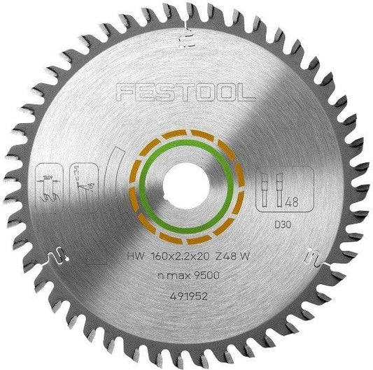 FESTOOL 491952 FINE TOOTH SAW BLADE 160X2.2X20 W48 TOOTH