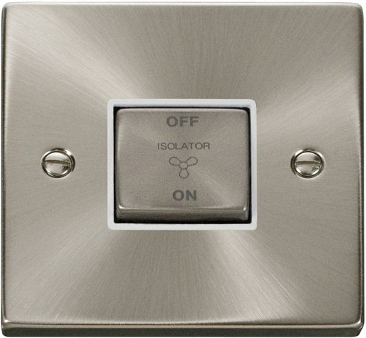 CLICK VPSC520W 1G 3 POLE 10A FAN ISOL SW SATIN CHROME
