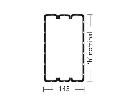 KEYSTONE S/W H/D BOX LINTEL HDBOX/K-150 2550mm KHBX15255