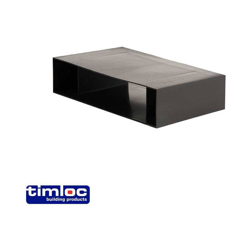 TIMLOC HORIZONTAL REAR EXTENSION SLEEVE FOR 1201 FLOOR VENT BLACK 1206