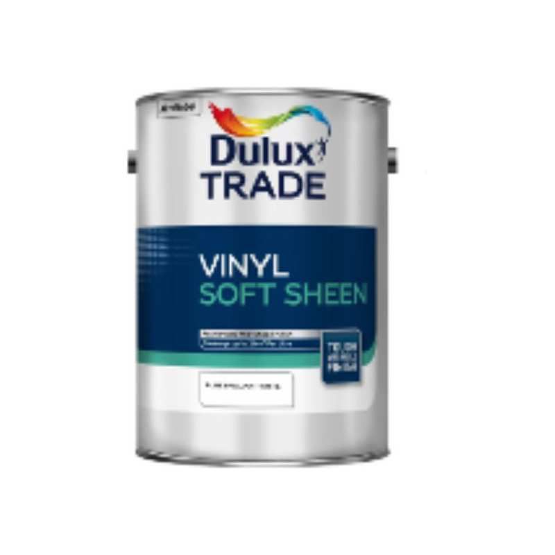 DULUX TRADE VINYL SOFT SHEEN EMULSION 5l PURE BRILLIANT WHITE 5081964