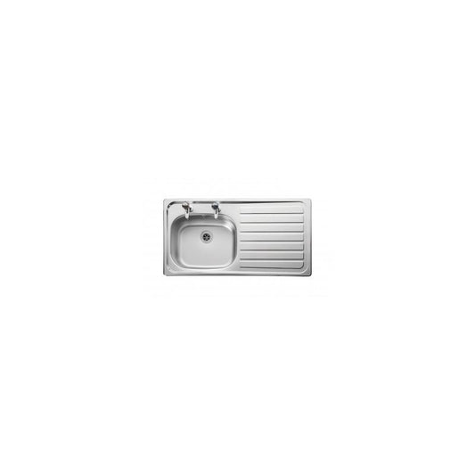 LEISURE LE95R/ LEXIN R/H DRAINER 1 BOWL 2TH SINK 950 x 508mm SATIN STAINLESS STEEL