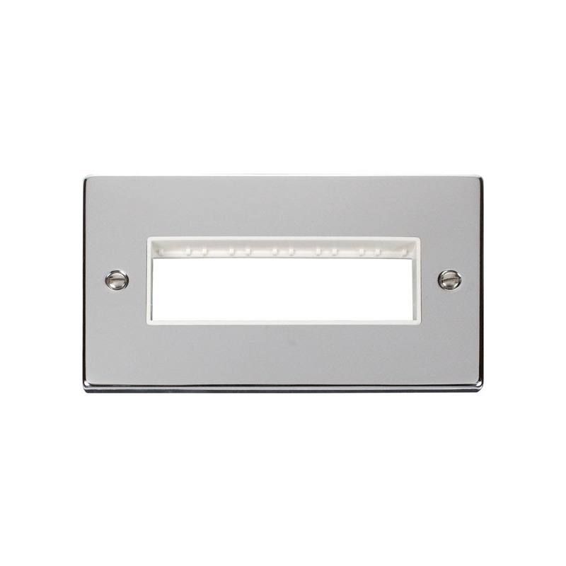 CLICK VPCH426WH 2 GANG PLATE 6 INLINE APT MG