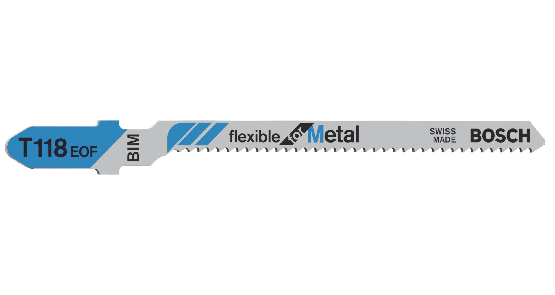 BOSCH 2608634237 PACK OF 5 T118EOF FLEXIBLE METAL JIGSAW BLADES 1.5-4mm