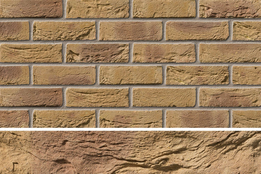 IBSTOCK THROCKLEY MIXED BUFF RUSTIC BRICK 65mm (100 PER LEG) A2760A SCOTLAND