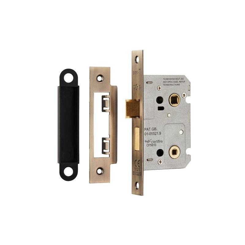 EASI-T BATHROOM LOCK 76mm BOXED ANTIQUE BRASS BAE5030AB