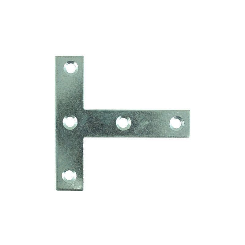 TIMCO TEE PLATES ZINC PLATED 16 x 76 x 76mm (PACK 2) 76TPLP