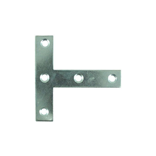 TIMCO TEE PLATES ZINC PLATED 16 x 76 x 76mm (PACK 2) 76TPLP