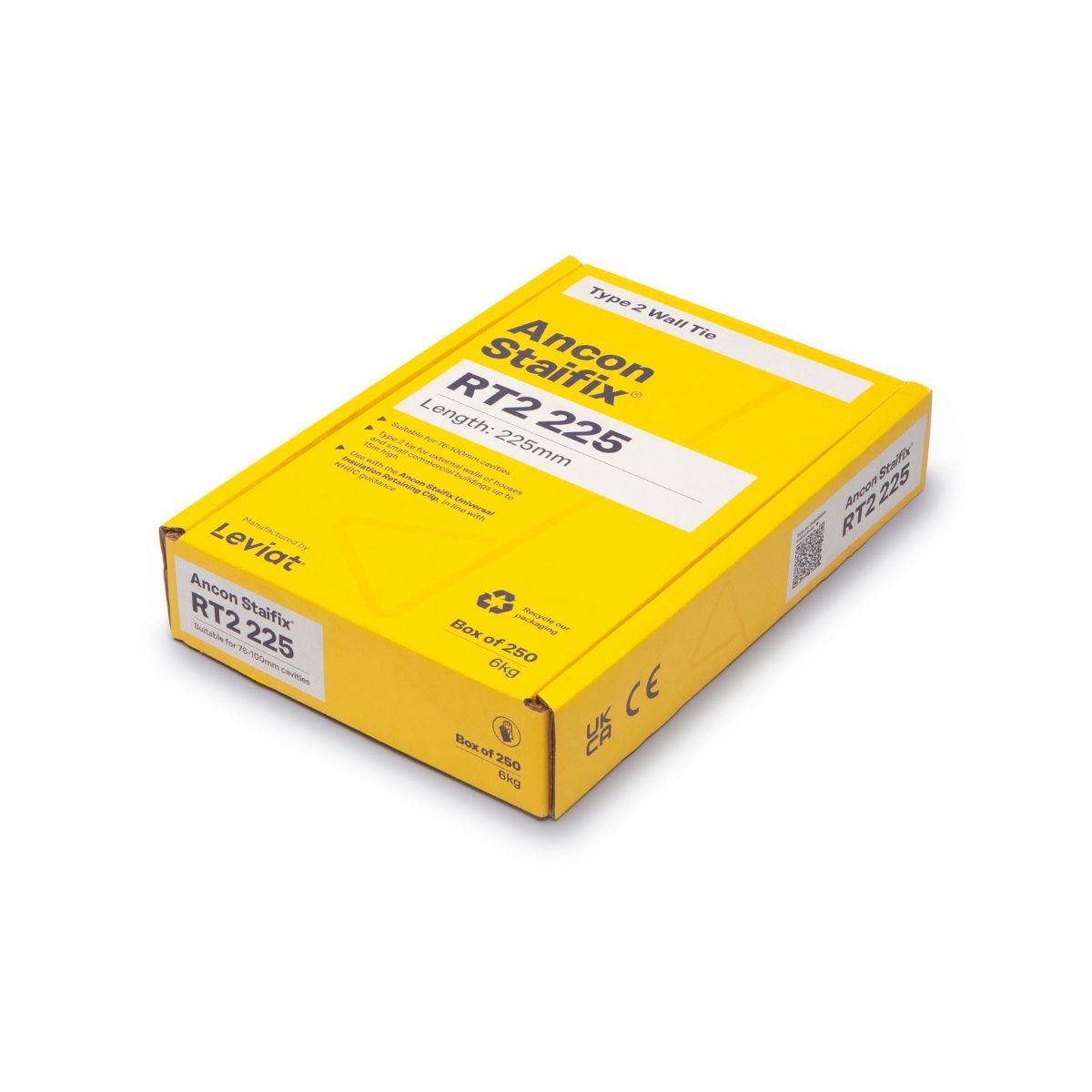 ANCON STAIFIX RT2 GENERAL PURPOSE WALL TIE 225mm (BOX 250) RT2225BOXS