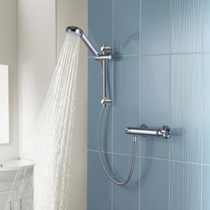 AQUALISA W004843 MIDAS 100 BATH/SHOWER MIXER C/W ADJUSTABLE HEIGHT HEAD HP/COMBI CHROME