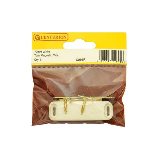 CENTURION CA04P WHITE 2 PLATE MAGNETIC CATCH