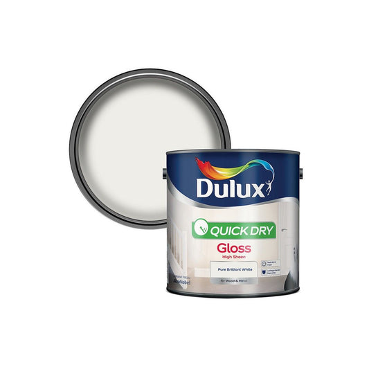 DULUX RETAIL QUICK DRY GLOSS 2.5L BRILLIANT WHITE 5210892