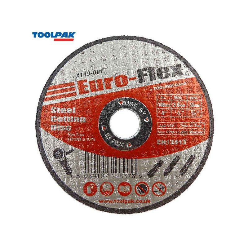 TOOLPAK X119-001 4" FLAT METAL CUTTING DISC