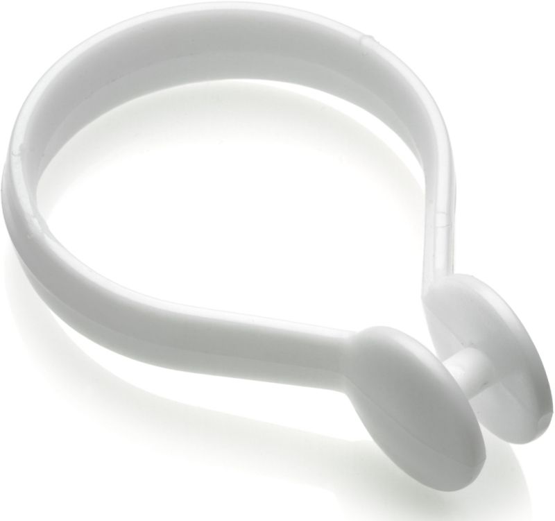 CROYDEX AK142122 SHOWER CURTAIN RINGS WHITE (PACK 12)