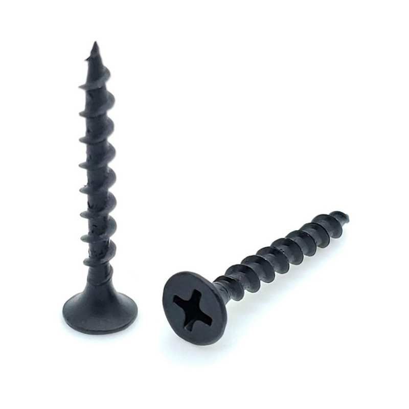 COUNTERSUNK PH2 DRYWALL SCREWS 3.5 x 50mm BLACK PHOSPHATE BOX 1000 SDBB350510