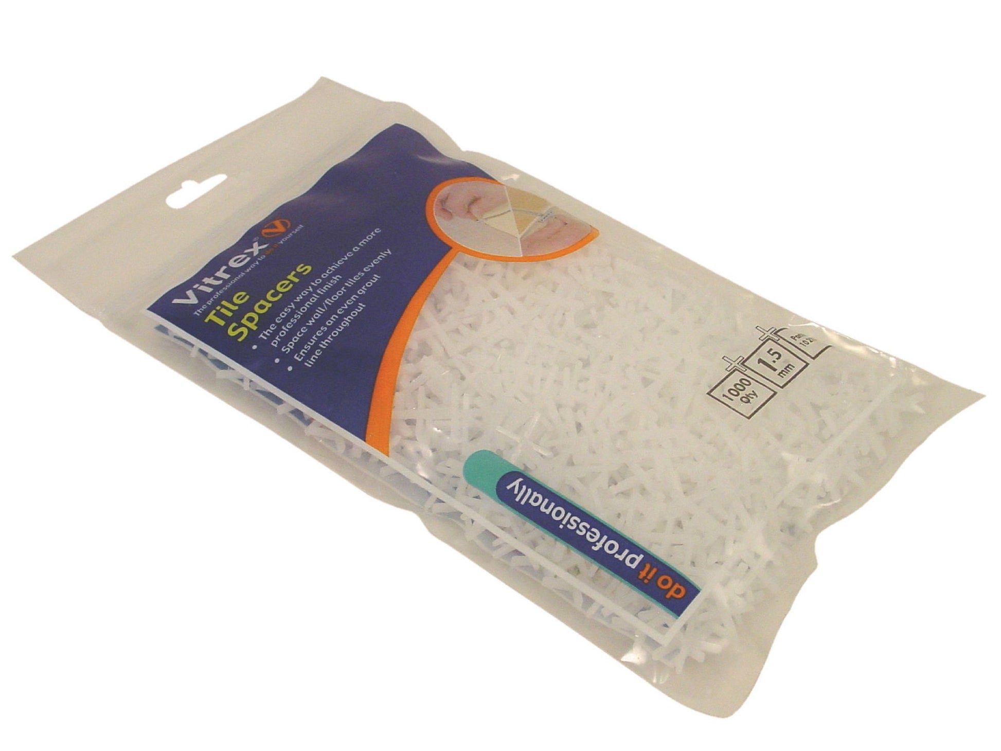 VITREX VIT102153 WALL TILE SPACERS 1.5mm (PACK 1000)