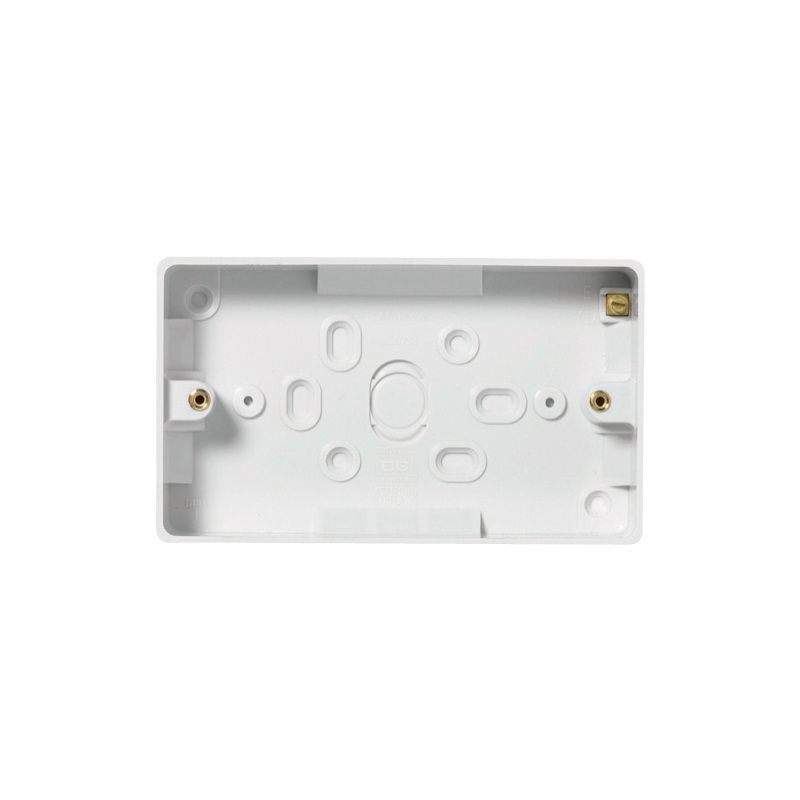 NEXUS 892 MOULDED 2-GANG SURFACE BOX 32mm WHITE