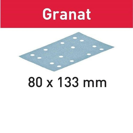 FESTOOL 497120 GRANAT SANDING SHEETS 120 GRIT 80X133MM (PACK OF 100)