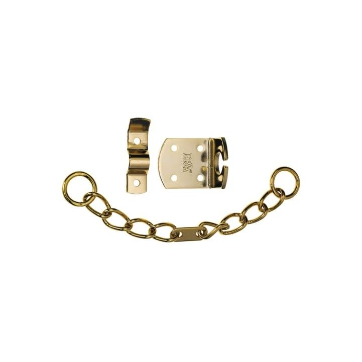 ERA HIGH SECURITY DOOR CHAIN BRASS VISI PACK 791-32