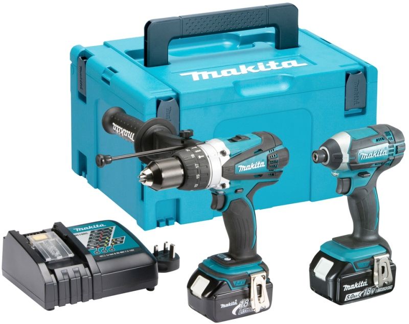 Makita 18V Twin Pack 2 x 5.0ah Li-Ion Batteries | DLX2145TJ