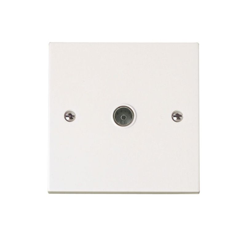 CLICK PRW065 SINGLE COAX SOCKET WHITE