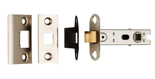 TUBULAR MORTICE LATCH WITH BOLT THROUGH 76mm NICKEL PLATED BTL4/RP